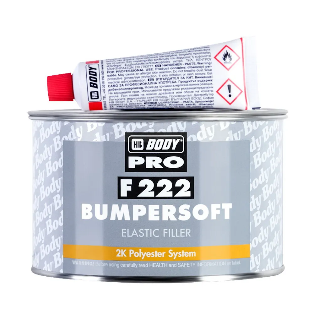 Шпатлевка Body 222 BUMPERSOFT (черн.) (1кг) (12шт) BODY 2220200001