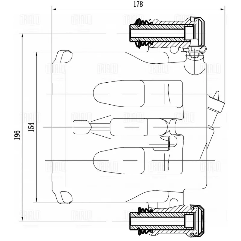 Суппорт торм. для а/м Mercedes V (W447) (14-) перед. лев. d=48мм TRIALLI CF 032016