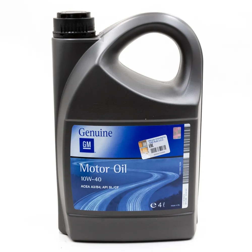 Масло моторное GM Motor Oil 10W-40 4 л 93165215
