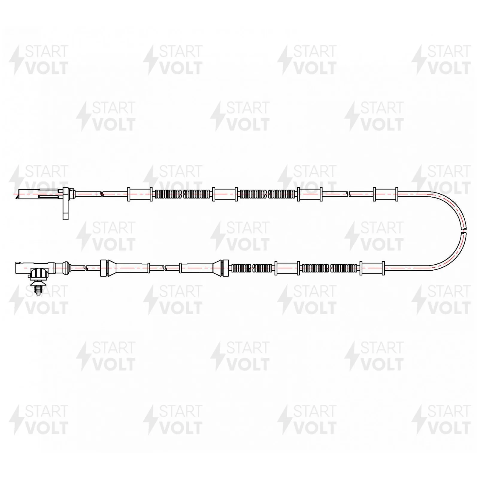 Датчик ABS для а/м SOLLERS ATLANT (22-)/JAC SUNRAY (20-) задний левый 8 креплений STARTVOLT VS-ABS 2121