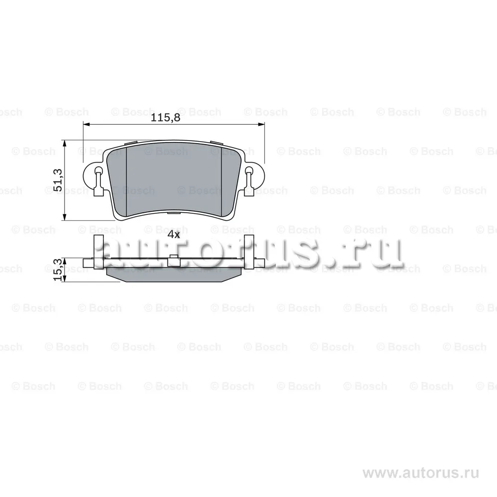 Колодки тормозные задние BOSCH 0 986 494 043