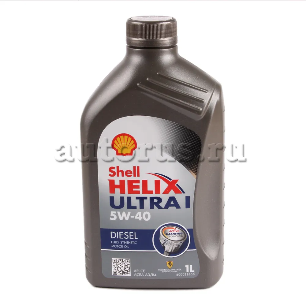Масло моторное SHELL Helix Diesel Ultra L 5W-40 синтетическое 1 л 550047508