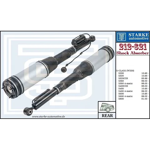 Амортизатор MER W220 задний STARKE 212621