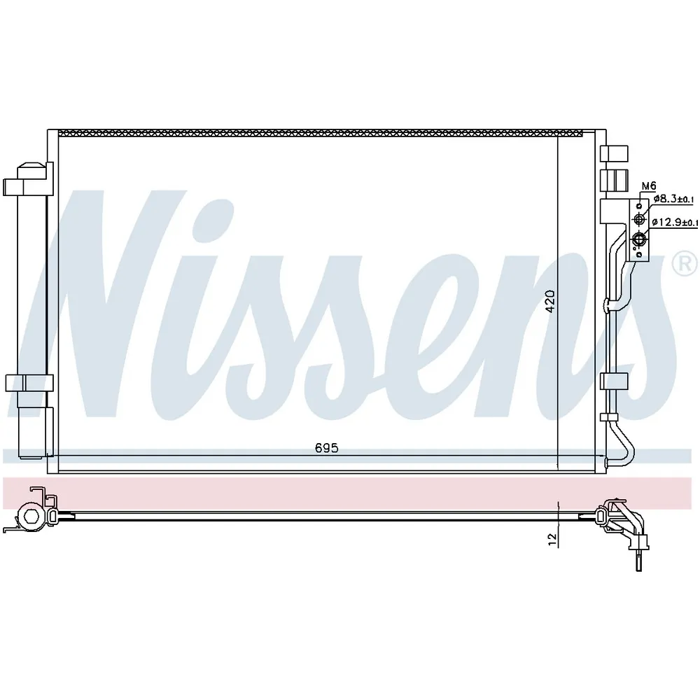 Радиатор кондиционера NISSENS 940595