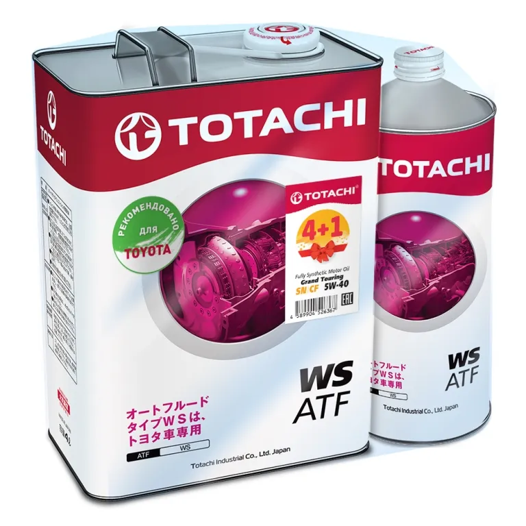 Масло трансмиссионное TOTACHI ATF WS синтетическое 4 л + 1 л A4562374691308