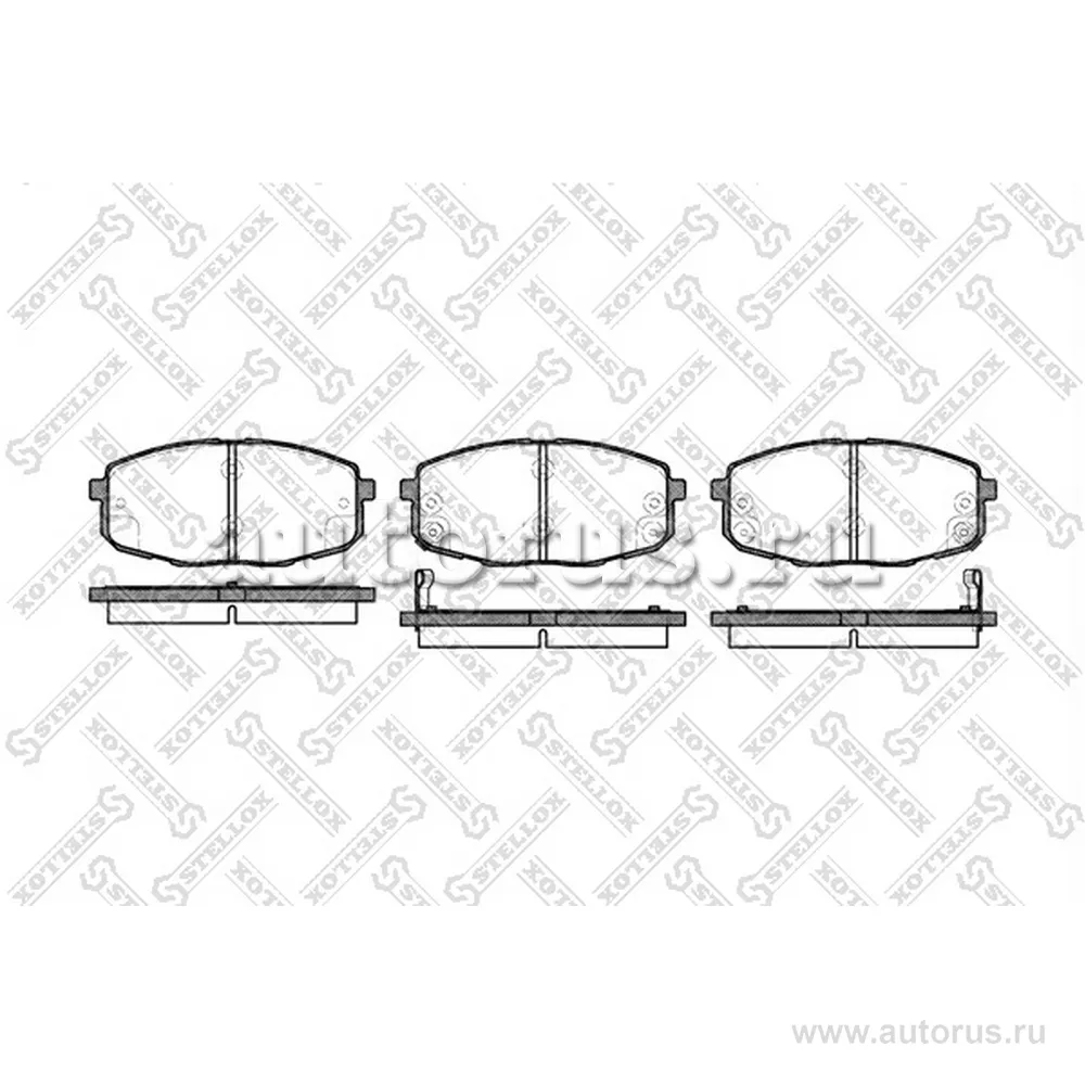 Колодки дисковые п. KIA Carens 1.6-1 STELLOX 1049 002-SX
