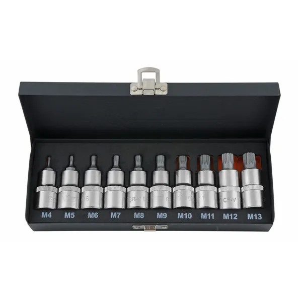 Набор насадок со вставками 1/2Dr Spline 10 пр, KRAFT KT 700689