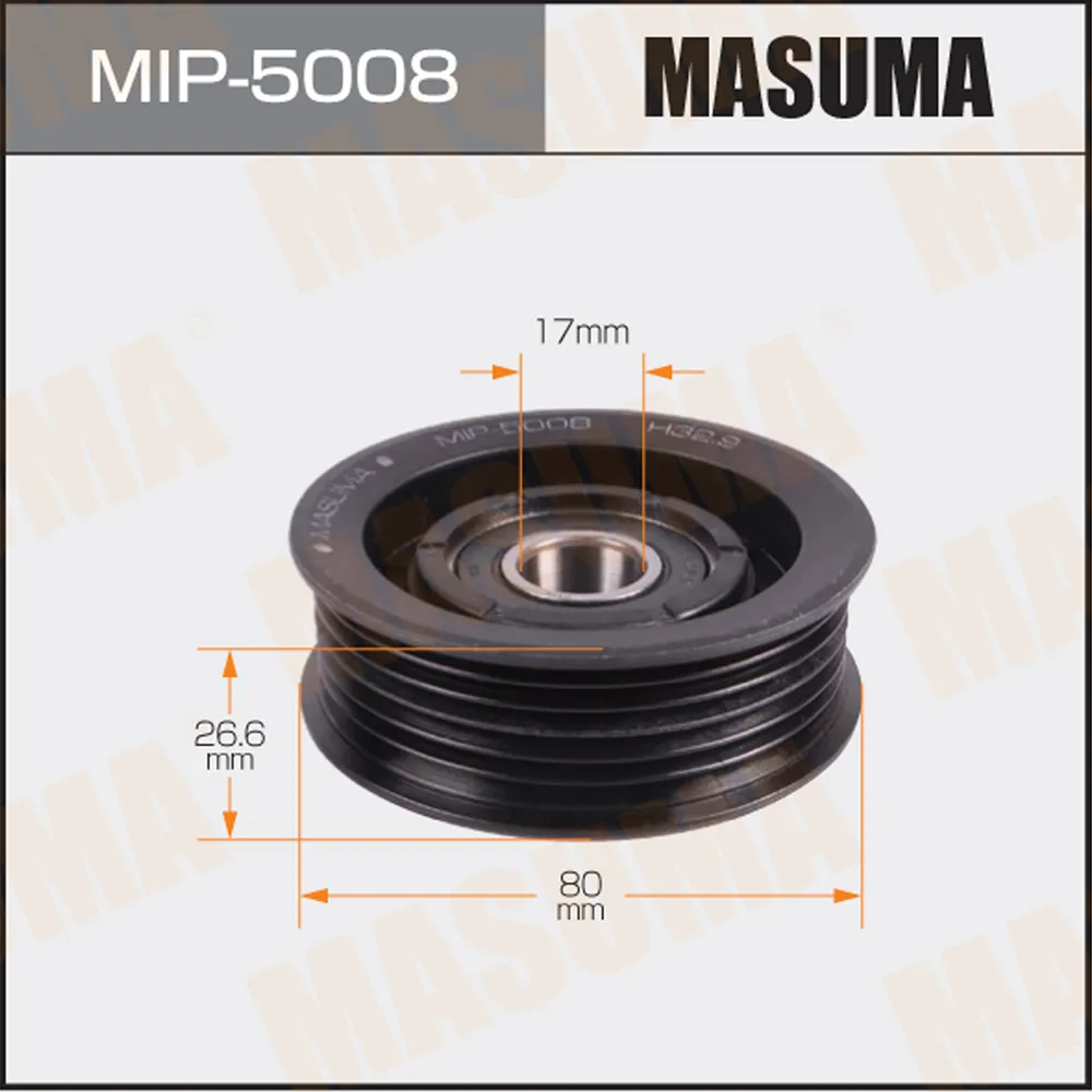 Ролик поликлинового ремня направляющий MASUMA MIP-5008