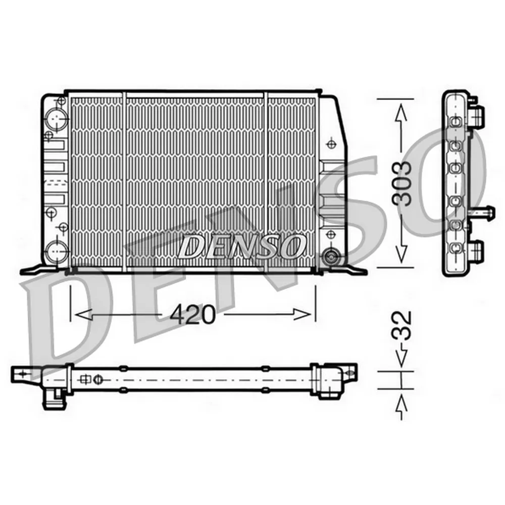 Радиатор охлаждения DENSO DRM02012