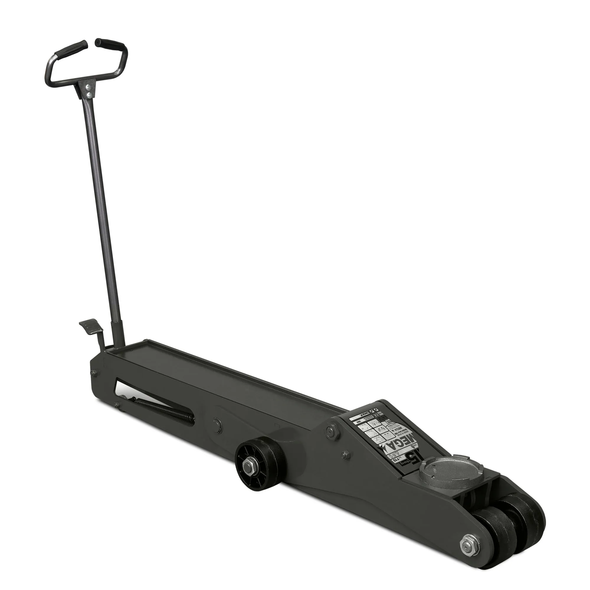 Домкрат подкатной гидравлический г/п 15000 кг. MEGA T15_grey MEGA T15_grey