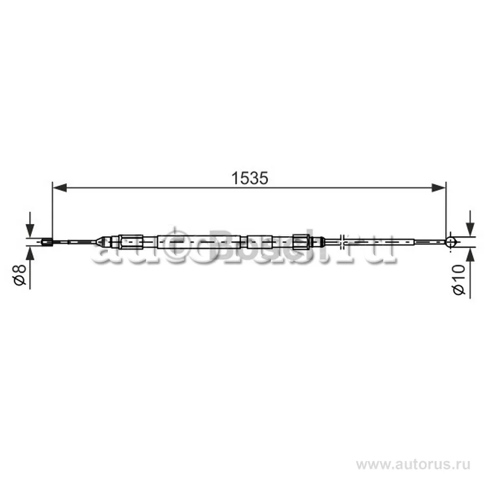 Трос ручника пл BOSCH 1987477950