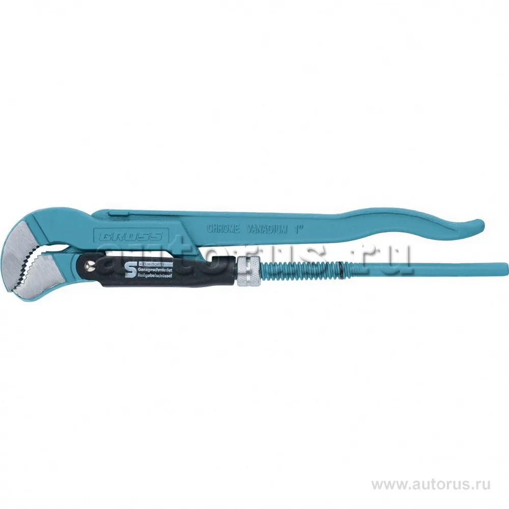 Ключ трубный рычажный, N1, 1, цельнокованый, CrV, тип - S GROSS 15611