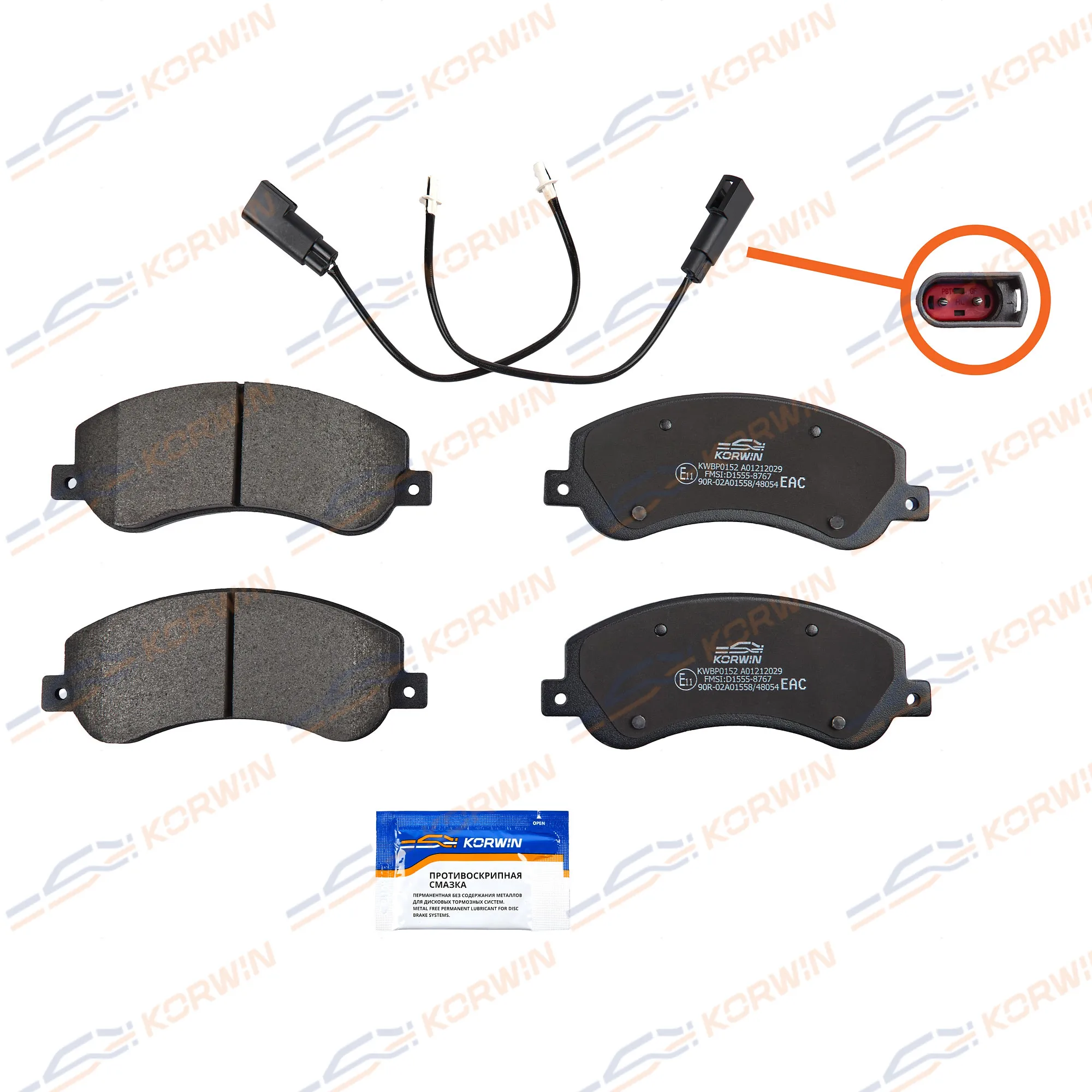 Колодки тормозные перед. Ford Transit 06-/VW Amarok 10- KORWIN KWBP0152