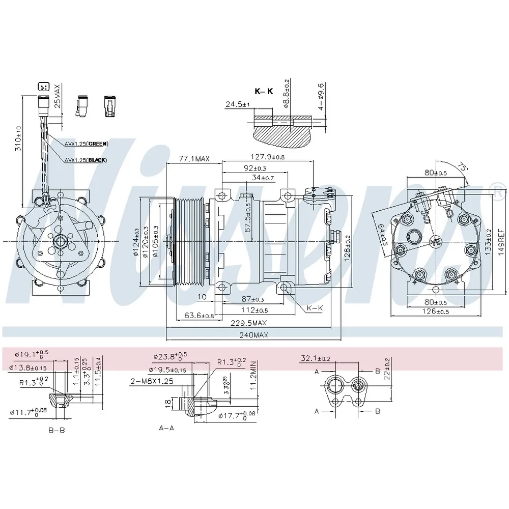 Компрессор кондиционера SCANIA (P/G/R/T-Ser G360/ P360/ R360) NISSENS 890022