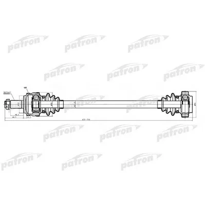 Полуось задняя правая 27x677x64 ABS: 48T BMW: 3 98-05, 3 C PATRON PDS0231
