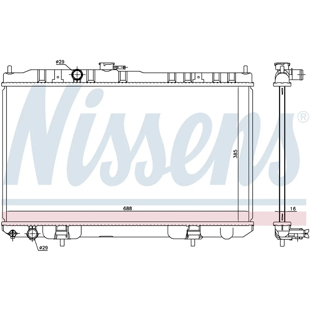Радиатор основной NISSAN Almera Classic 06-> NISSENS 68751