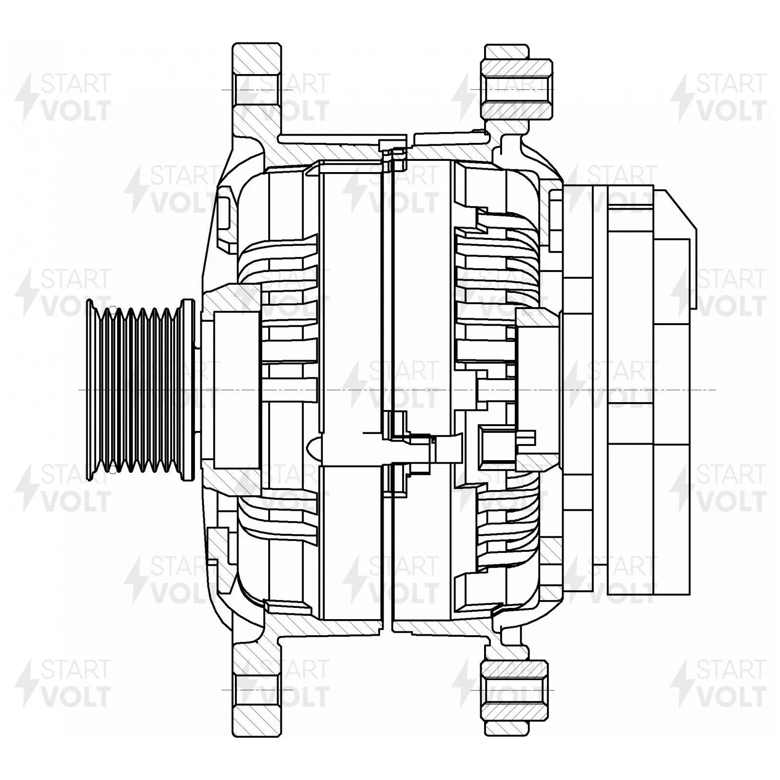Генератор 150A STARTVOLT LG 0938