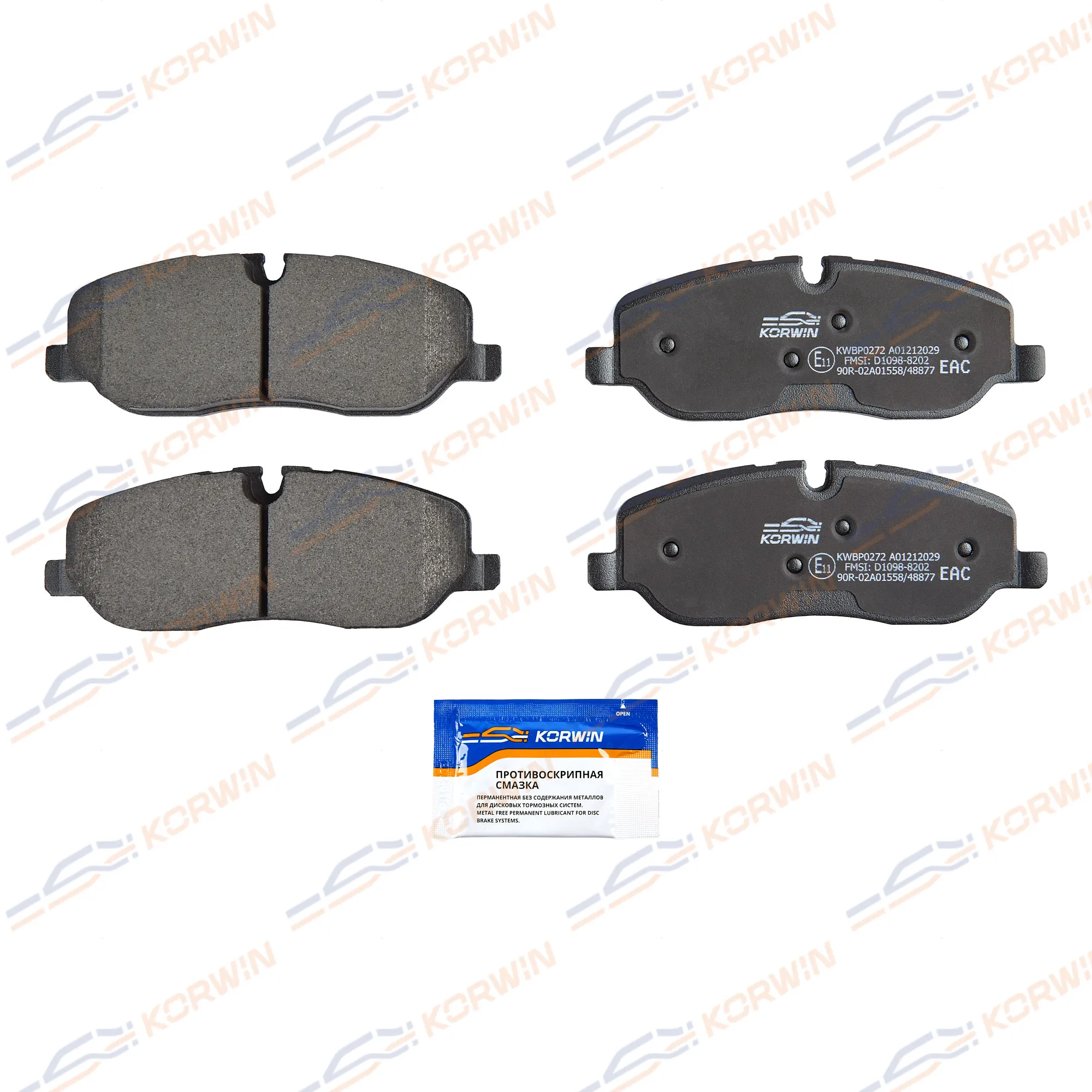 Колодки тормозные перед. Land Rover Discovery III-IV (L319) 04-/Range Rover 02- KORWIN KWBP0272