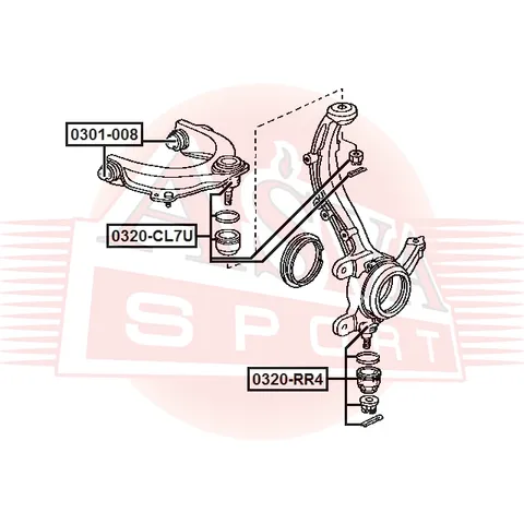 Опора шаровая ASVA 0320RR4