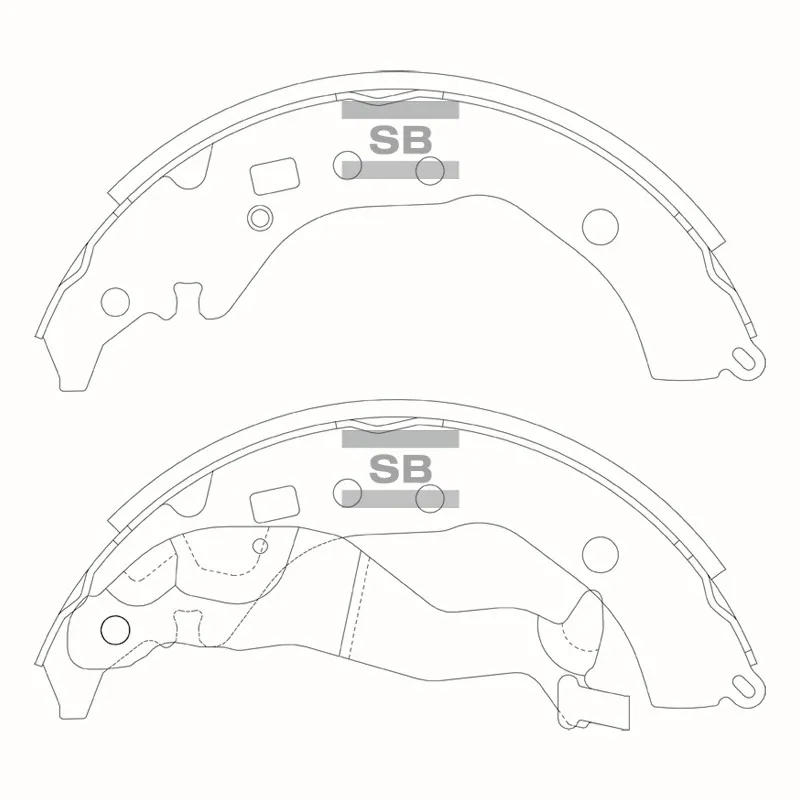 Колодки тормозные барабанные, задние - комплект 4шт (цена за комплект) SANGSIN BRAKE SA246A