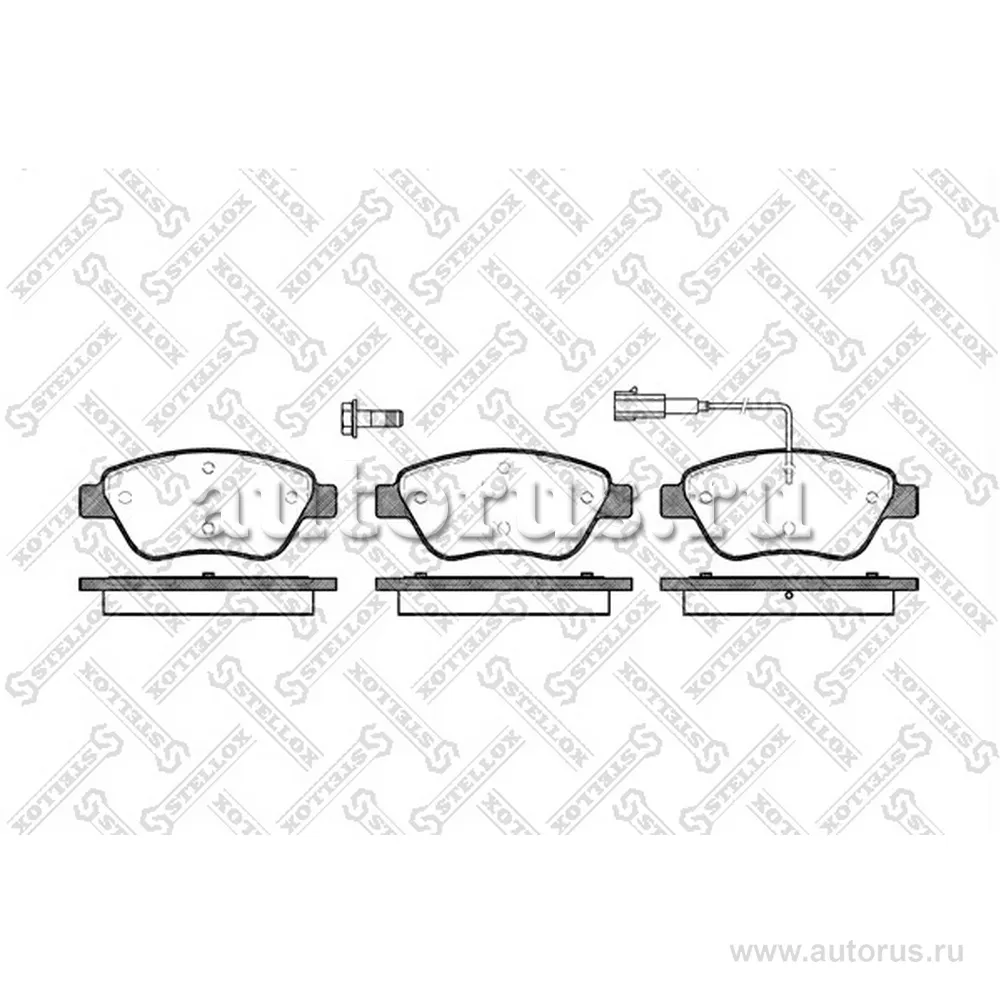 Колодки дисковые п. Fiat Stilo 1.2i/1.6 STELLOX 869001L_SX