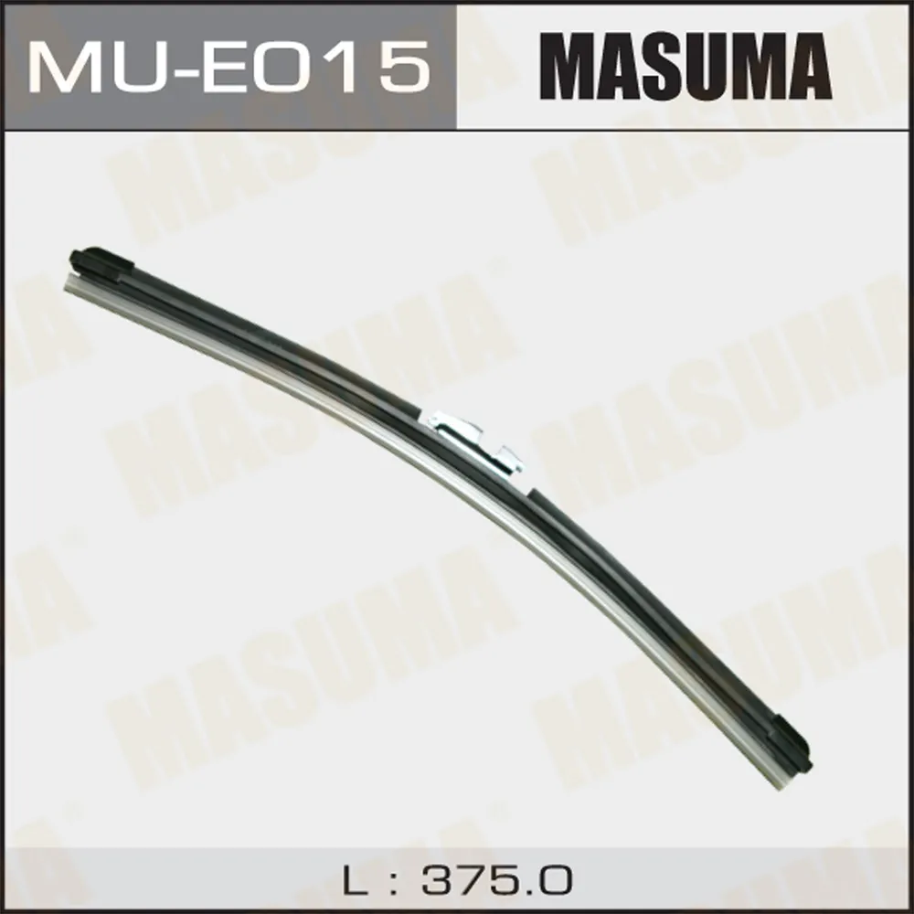 Щетка стеклоочистителя 15' бескаркасныйкрюк 375 мм MASUMA MU-E015