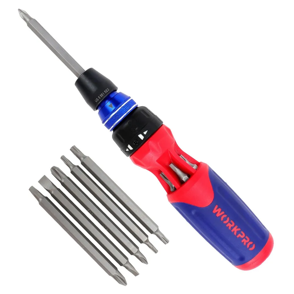 Отвертка 12-в-1 с трещоткой WP221063 WORKPRO WORKPRO WP221063