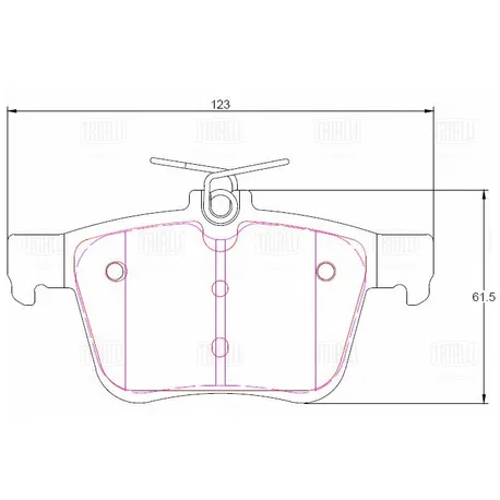 Колодки торм. для а/м Skoda Rapid (12-)/VW Tiguan (15-) диск. зад. (керам.) (PF 2279) PRO TRIALLI PF 2279