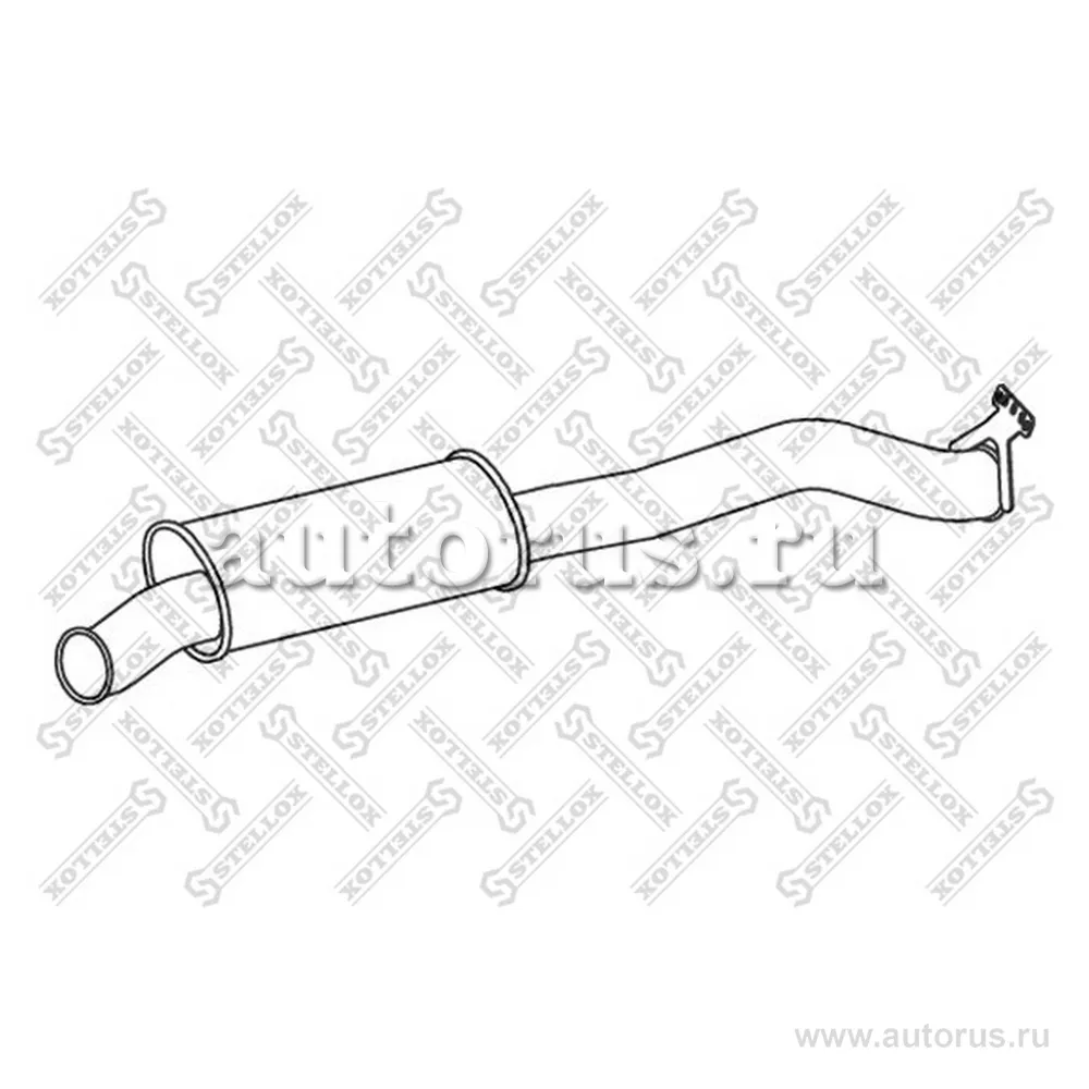 Труба глушителя задняя Scania P/R-Series дв. DC16 --chassis 2010136/5128409/9102002 STELLOX 8203745_SX