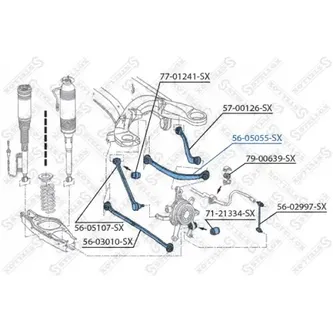 Рычаг зад. подв. верхн. л.+п. MB W220 a STELLOX 5605055_SX