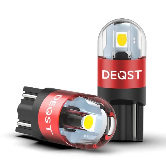 Лампа светодиодная T10 W5W LED Standart Line 12-24В 1Вт 6000K (к-т 2шт) DEQST 251001