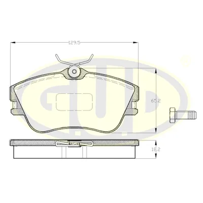 КОЛОДКИ ПЕР VW T4 1.8-2.5TDI 90-99 G.U.D GBP048000