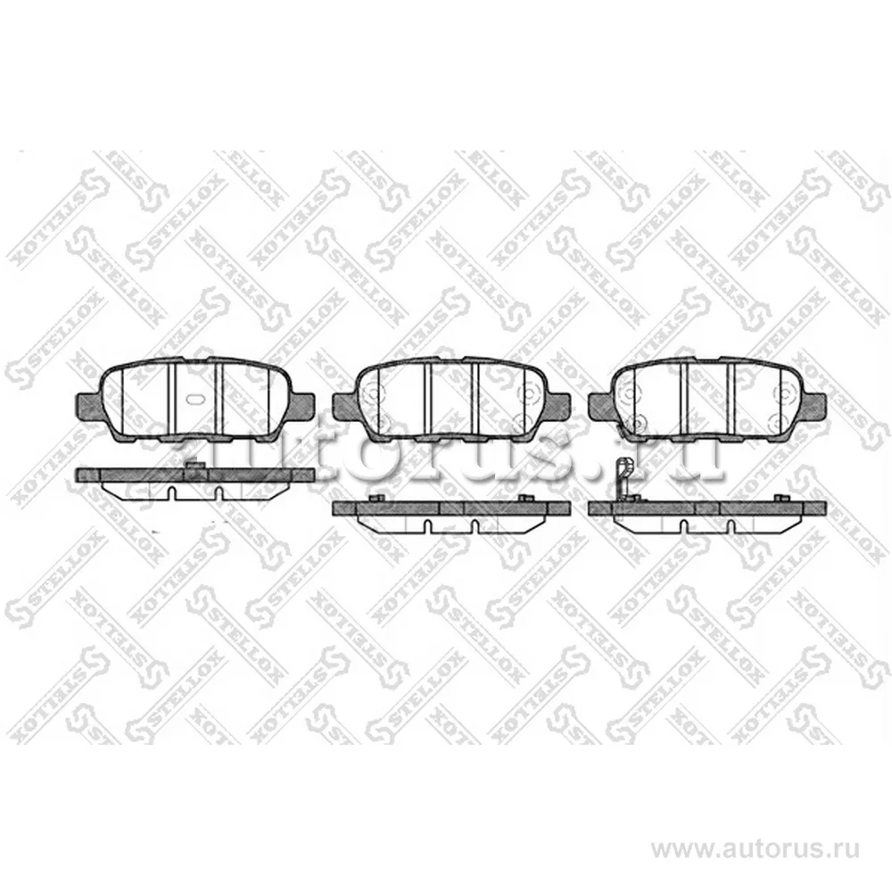 Колодки дисковые з. Nissan X-Trail 2.0i/2.5i/2.2d STELLOX 887 001-SX