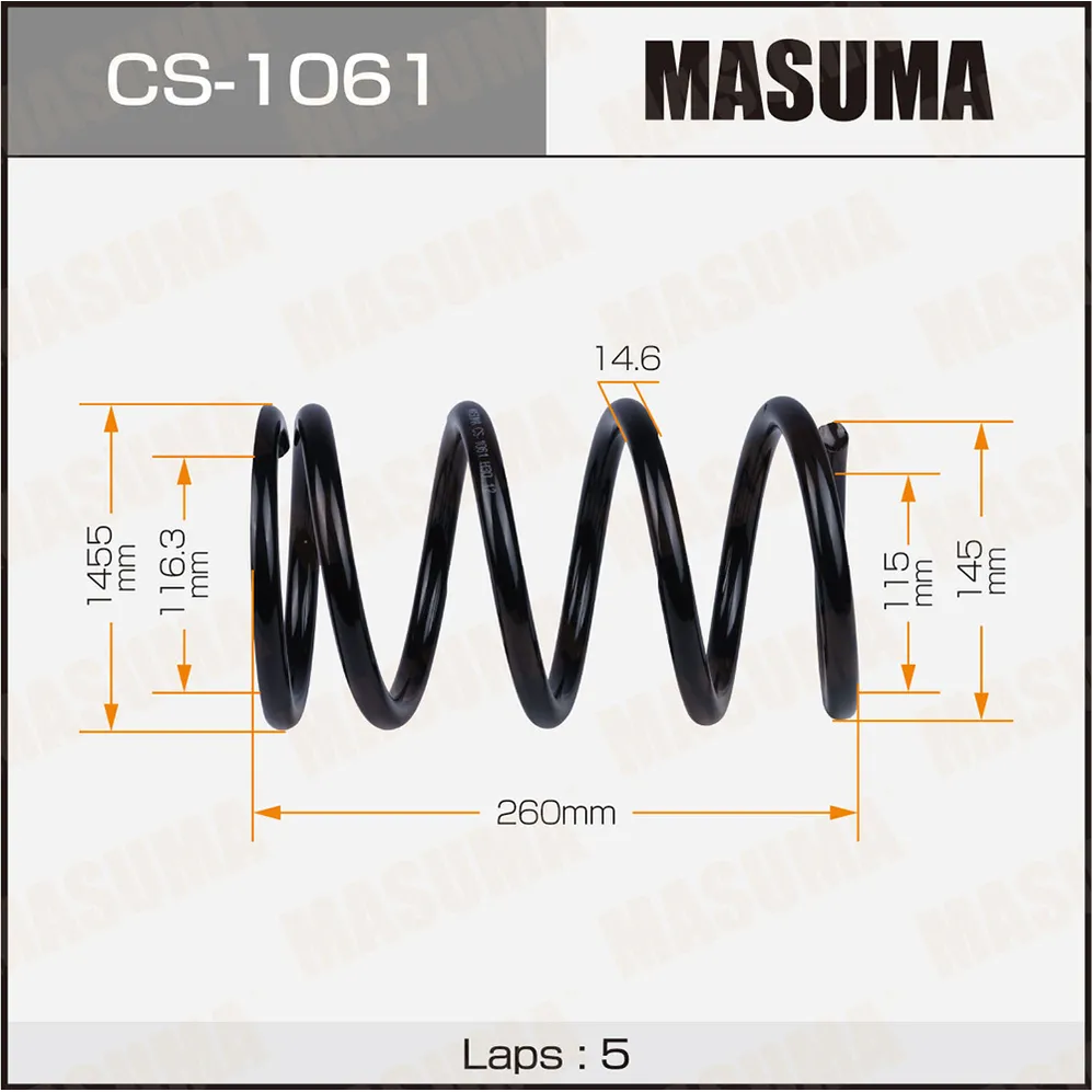 Пружина задняя TOYOTA RAV4 MASUMA CS-1061