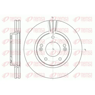 Диск тормозной передний HYUNDAI SANTE FE/TRAJET 2.4/2.7 00 REMSA 666710