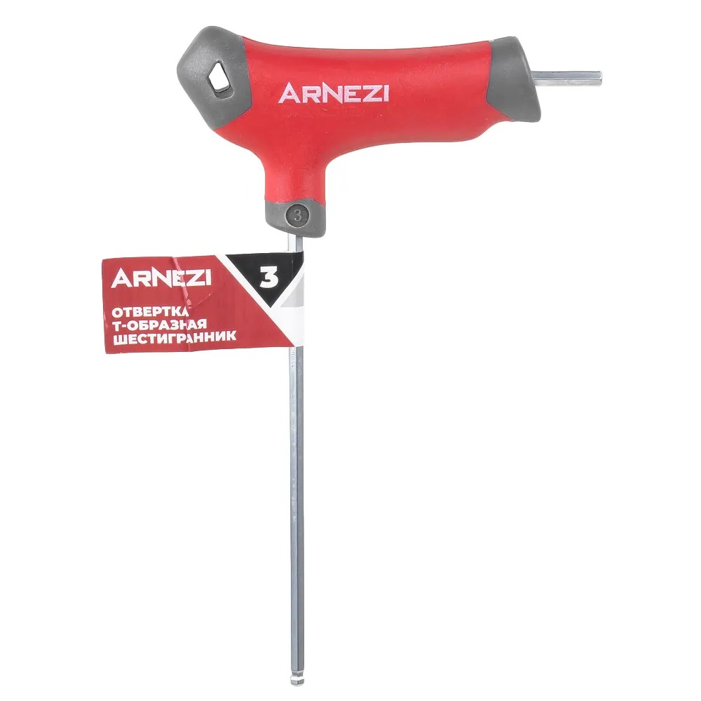 Ключ (отвертка) Т-образный шестигранный HEX 3мм ARNEZI R2060004