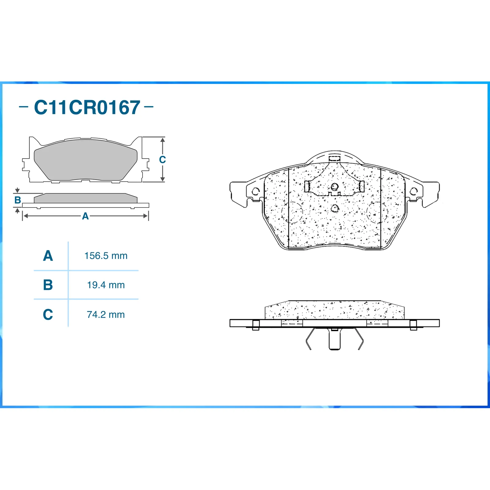 Колодки передние VW VENTO (1H2) CWORKS C11CR0167