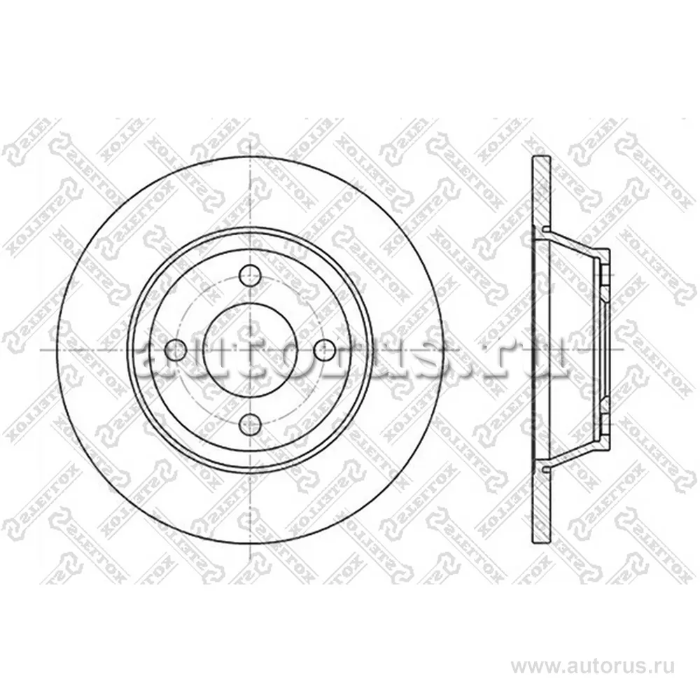 Диск тормозной передний AUDI 80 B4 1.6/2.0/1.9TDI 92> STELLOX 60204741_SX