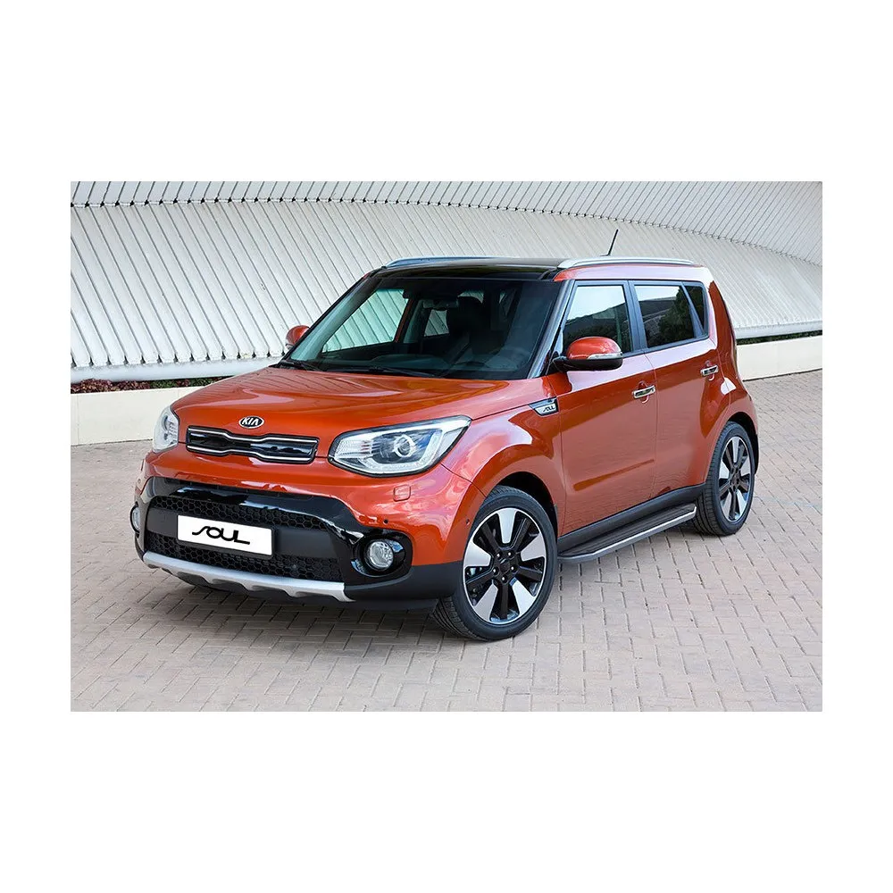 Порог-площадка Premium A173ALP + комплект крепежа, RIVAL, Kia Soul 2017-2019 Kia Soul II ресатйлинг A173ALP.2804.1