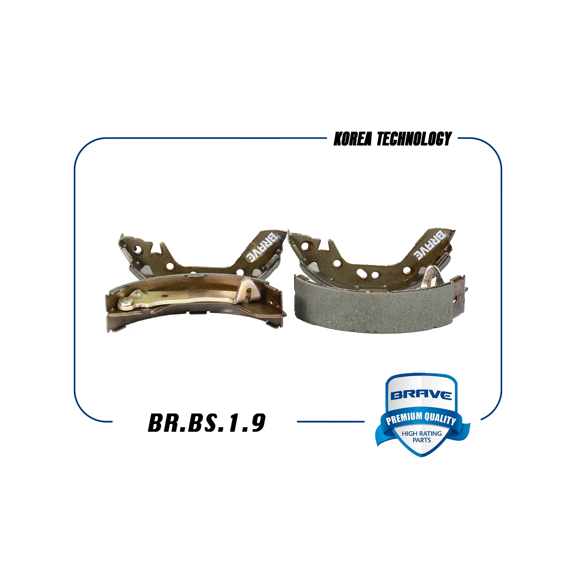 Колодка тормозная задняя с рычагом Hyundai Accent II, Accent-ТагАЗ, 180x37 BRAVE BRBS19