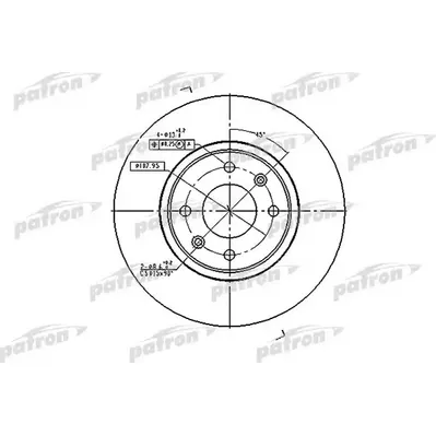 Диск тормозной передний CITROEN: XANTIA 95-98, XANTIA 98-03, XANTIA PATRON PBD2796