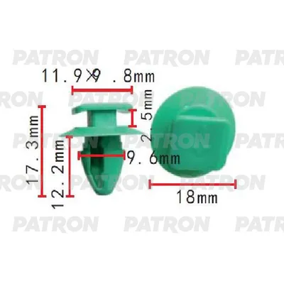 Клипса пластмассовая Fiat применяемость: клипса крепления обивки PATRON P37-1660