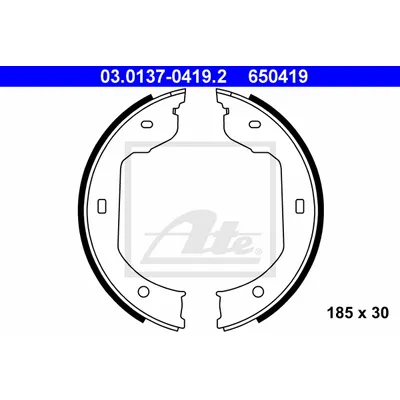 Колодки стояночного тормоза BMW E60/E65/X3/X5/VW T5/Multivan/Touareg all 02-> ATE 03.0137-0419.2
