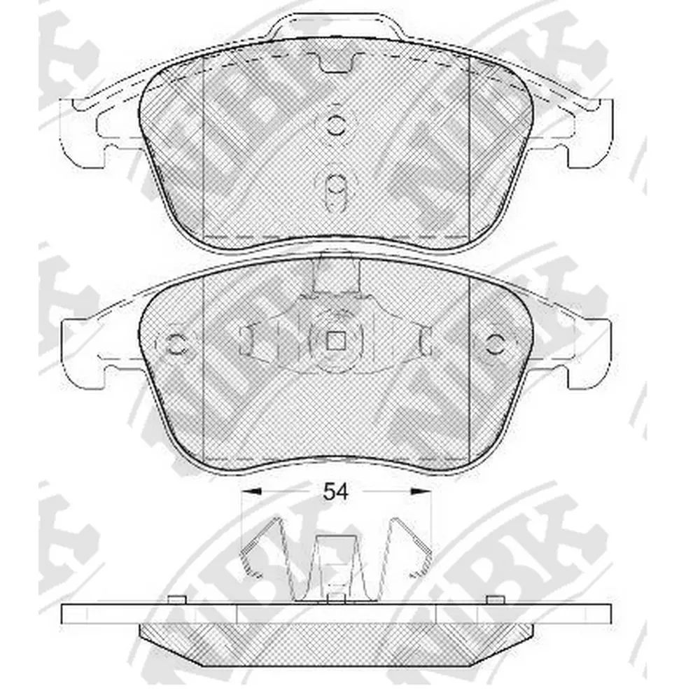 Колодки передние RENAULT Laguna II 01-07 NIBK PN0393