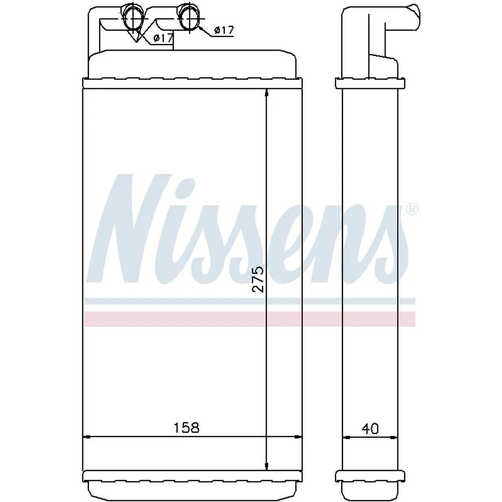 Радиатор отопителя салона NISSENS 70220