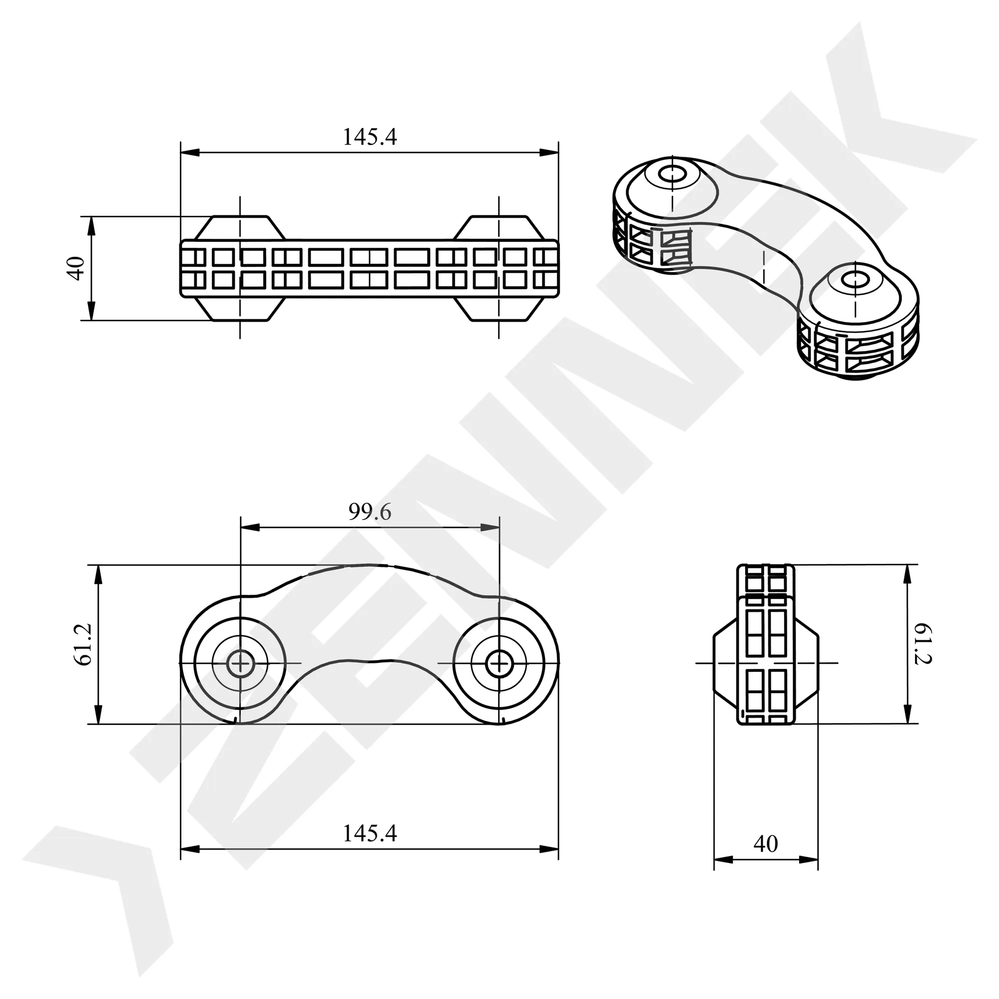 Тяга стабилизатора задняя AUDI A6 C6 04-11 ZENNEK DST0023