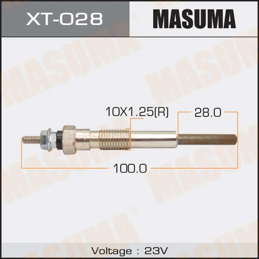 Свеча накаливания TOYOTA COASTER MASUMA XT-028
