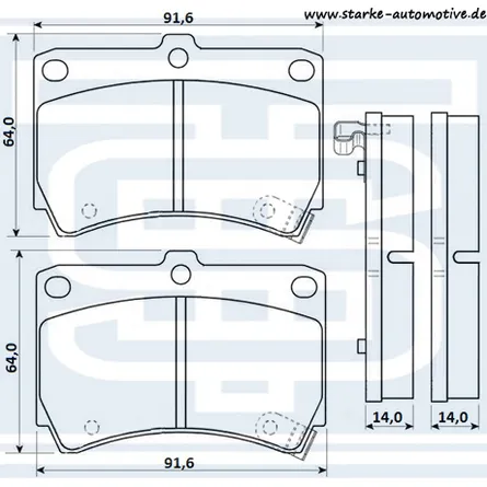 Колодки тормозные перед. KIA RIO / MAZDA 323 IV-V (BG/BA) / 121 II / DEMIO STARKE 179-892