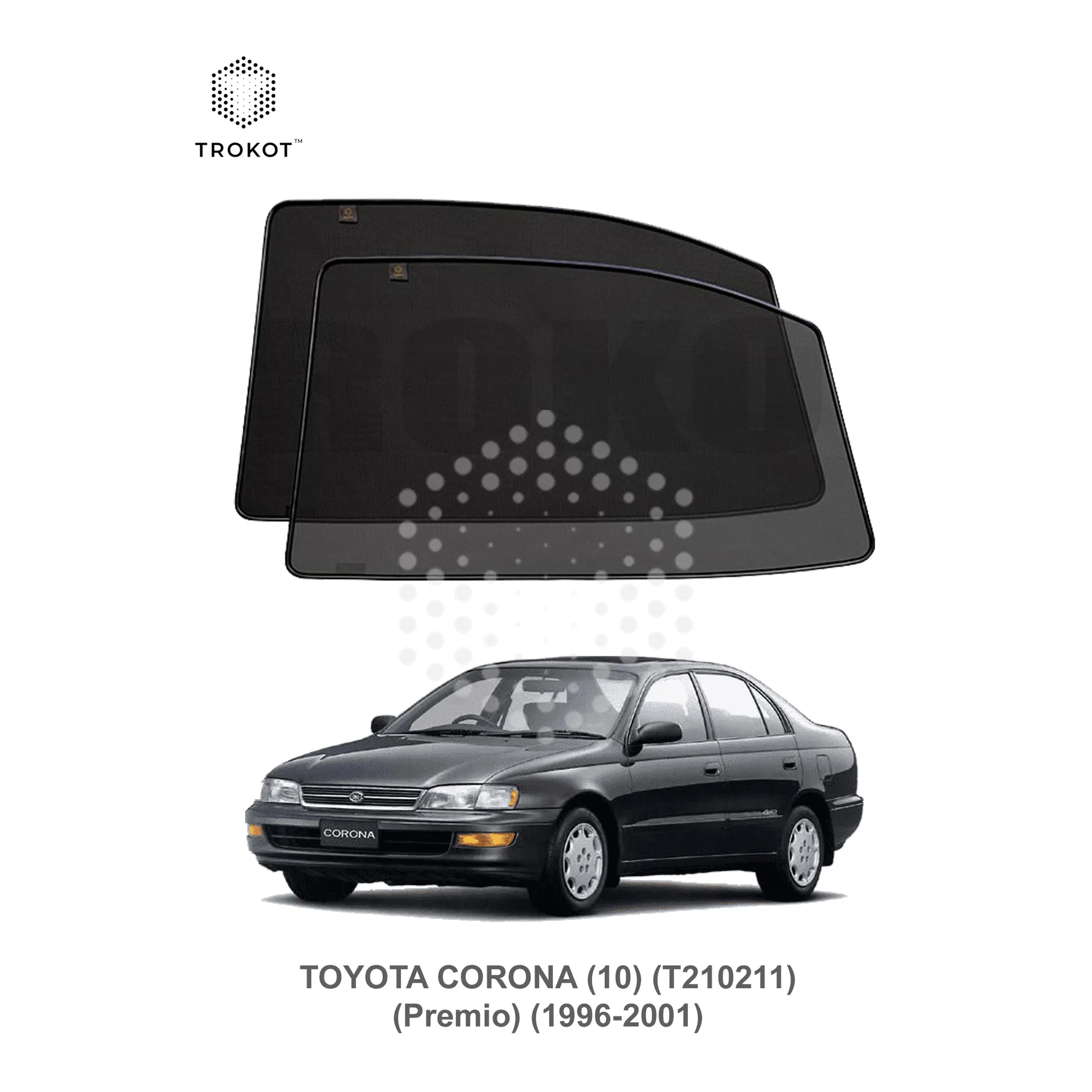 Комплект шторок на задние двери Toyota Corona (10) (T210) (Premio) (1996-2001) (Праворульная)