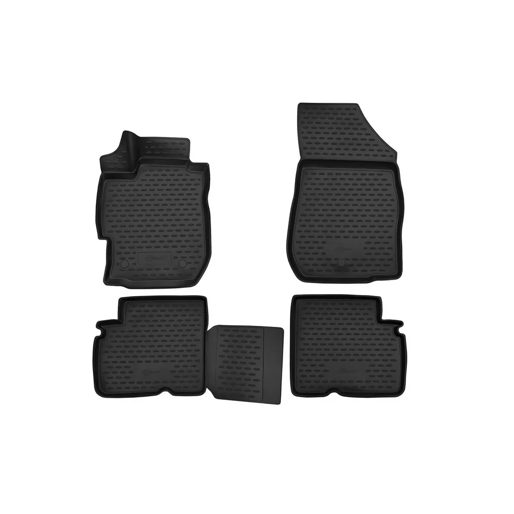 Коврики 3D в салон NISSAN Almera , 2012->, 4 шт. (ПУ, повышенная износостойкость) FORMAT FORMAT.CARNIS10055k